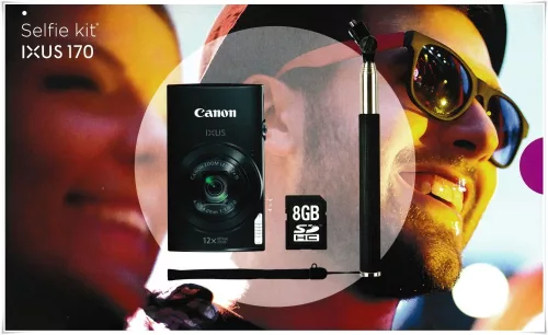 Canon Ixus 170 Selfie KIT (fekete) 