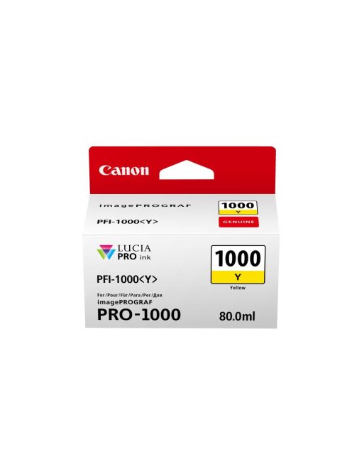Canon PFI-1000Y (yellow) tintatartály (80ml) (0549C001)