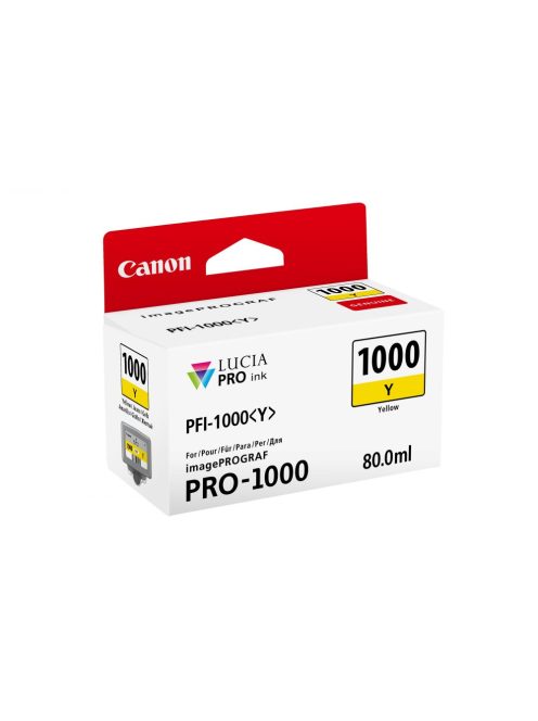 Canon PFI-1000Y (yellow) tintatartály (80ml) (0549C001)