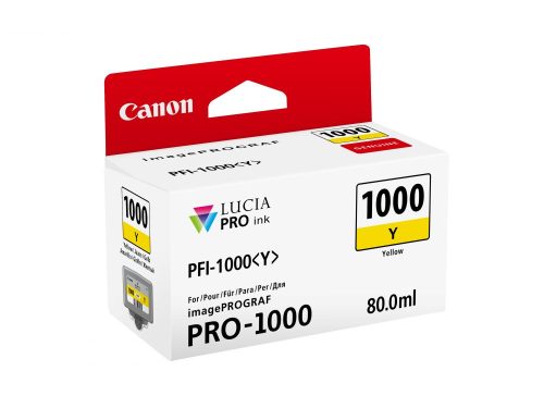 Canon PFI-1000Y (yellow) tintatartály (80ml) (0549C001)