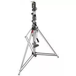   Manfrotto Wind up acél állvány biztonsági kábellel (ezüst)
