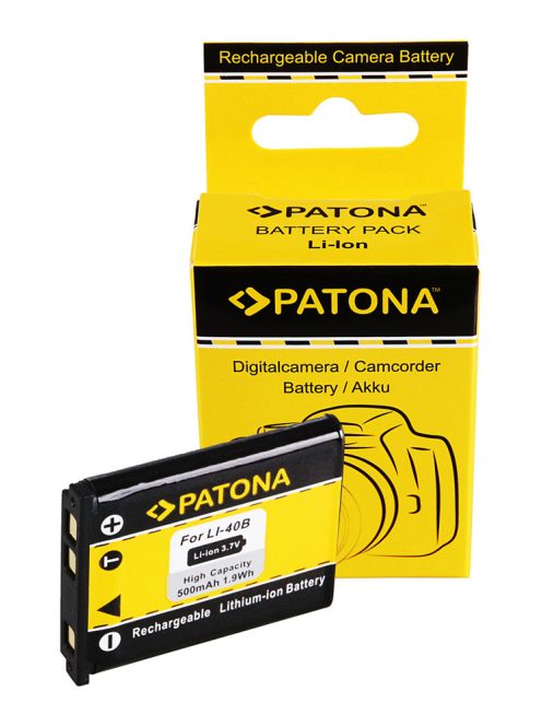 PATONA Li-40B STANDARD akkumulátor (500mAh) (for Olympus / Fuji / Pentax / Nikon) (1031)