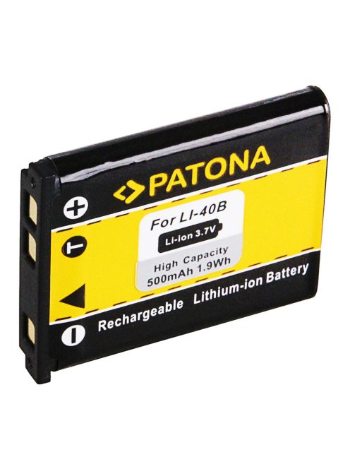 PATONA Li-40B STANDARD akkumulátor (500mAh) (for Olympus / Fuji / Pentax / Nikon) (1031)