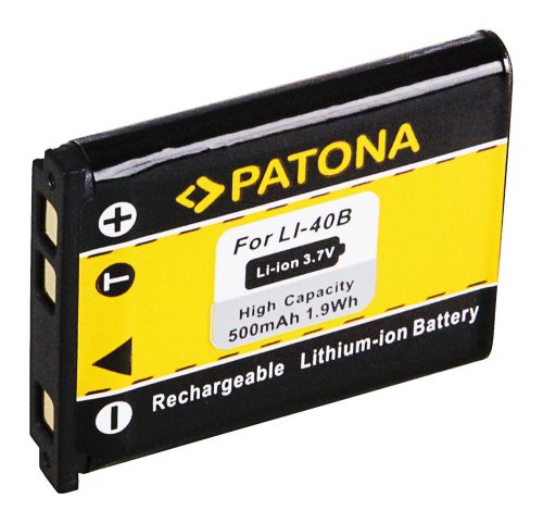 PATONA Li-40B STANDARD akkumulátor (500mAh) (for Olympus / Fuji / Pentax / Nikon) (1031)