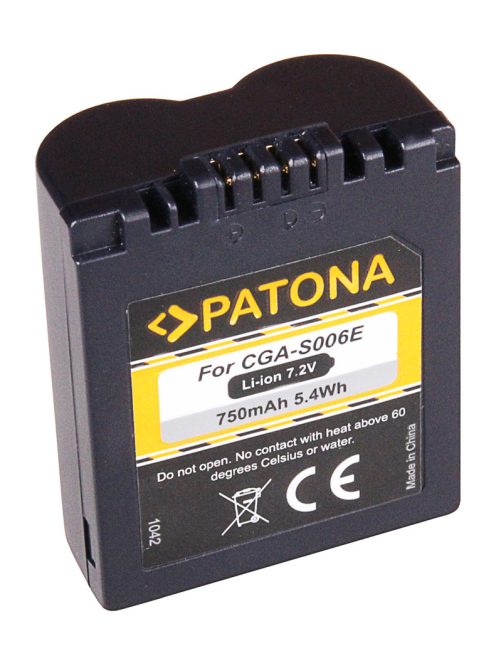 PATONA CGA-S006E STANDARD akkumulátor (750mAh) (for Panasonic) (1042)