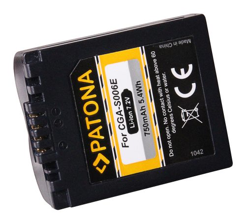 PATONA CGA-S006E STANDARD akkumulátor (750mAh) (for Panasonic) (1042)