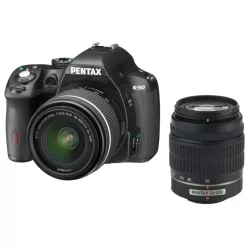   Pentax K-50 váz (fekete) + SMC DA-L 18-55mm AL WR + SMC DA-L 50-200mm ED WR kit