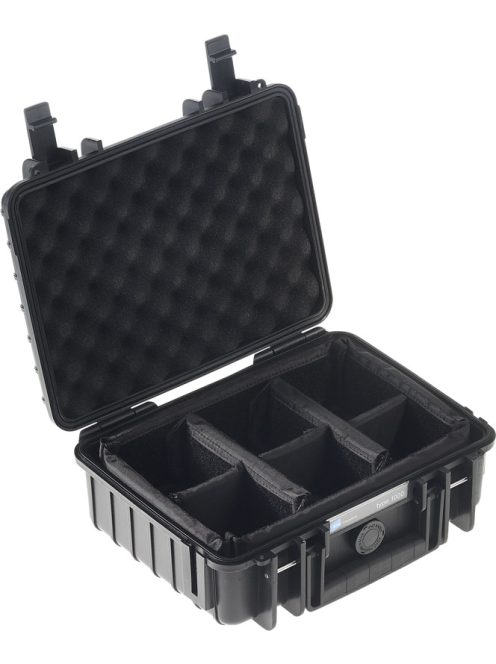 B&W OUTDOOR CASES Type 1000 (divider system) (black) (1000/B/RPD)