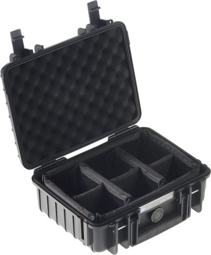 B&W OUTDOOR CASES Type 1000 (divider system) (black) (1000/B/RPD)