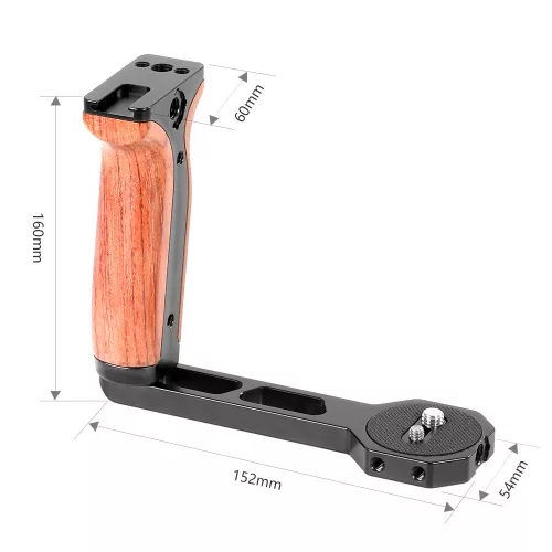 SmallRig Universal Wooden Side Handle for DJI Ronin-S/Ronin-SC/Zhiyun Crane Series Gimbal (BSS2222B)