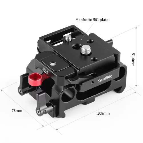 SmallRig Baseplate for Blackmagic Design Pocket Cinema Camera 4K & 6K (Manfrotto 501PL Compatible) (DBM2266B)
