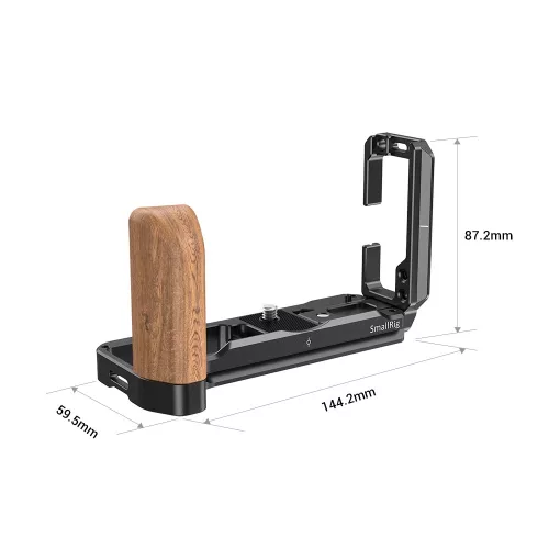 SmallRig 2811 L-Bracket for X-T4 w. wooden Grip 
