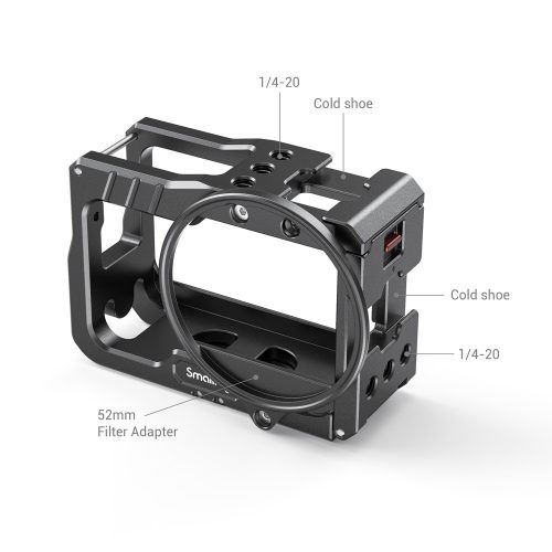 SmallRig Vlogging Cage and 52mm Filter Adapter for Insta360 ONE R 4K Edition (2901)