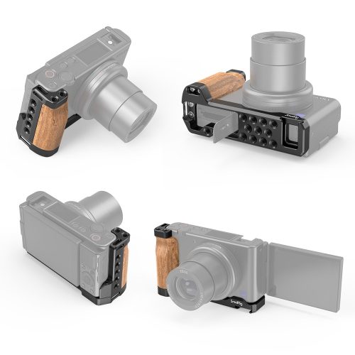 SmallRig L-Shape Wooden Grip with Cold Shoe for Sony ZV1 Camera (2936)