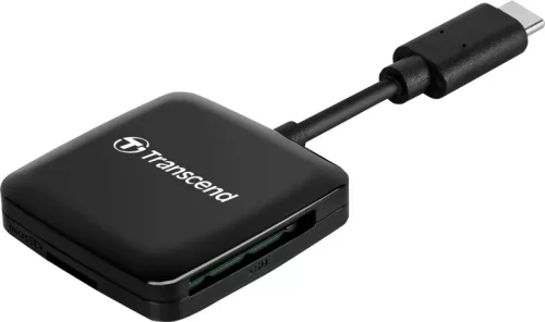 Transcend RDC3 kártyaolvasó (USB-C) (SD + microSD) (UHS-I) (black) (TS-RDC3)