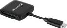 Transcend RDC3 kártyaolvasó (USB-C) (SD + microSD) (UHS-I) (black) (TS-RDC3)