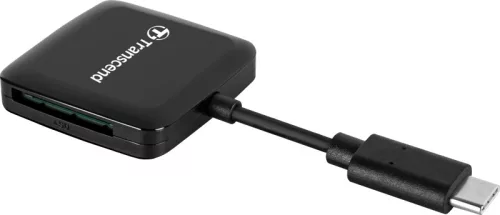 Transcend RDC3 kártyaolvasó (USB-C) (SD + microSD) (UHS-I) (black) (TS-RDC3)