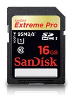 SanDisk SDHC 16GB Extreme Pro (cl10) (UHS-I) (95MB/s)