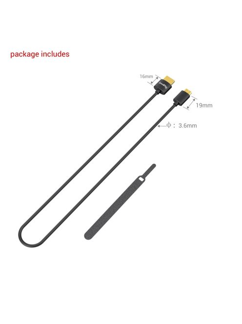 SmallRig Ultra Slim 4K HDMI Cable (C to A) 55cm (3041)