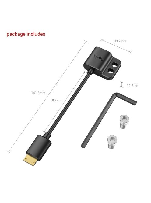 SmallRig Ultra Slim 4K HDMI Adapter Cable (C to A) (3020)