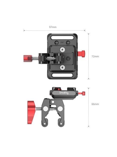 SmallRig Mini V Mount Battery Plate with Crab-Shaped Clamp (2989)