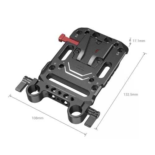 SmallRig V Mount Battery Plate with Dual 15mm Rod Clamp (3016)