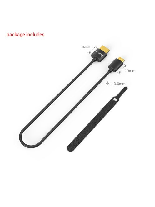 SmallRig Ultra Slim 4K HDMI Cable (C to A) 35cm (3040)