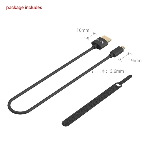 SmallRig Ultra Slim 4K HDMI Cable (D to A) 35cm (3042B)