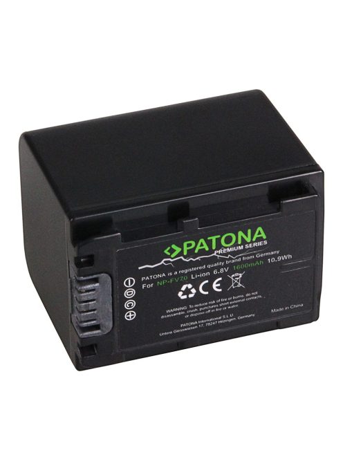 PATONA NP-FV70 PREMIUM akkumulátor (1.600mAh) (for Sony) (1166)