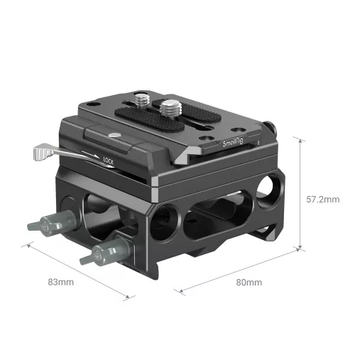 SmallRig Lightweight Baseplate with Dual 15mm Rod Clamp (magnesium alloy version) (3067)