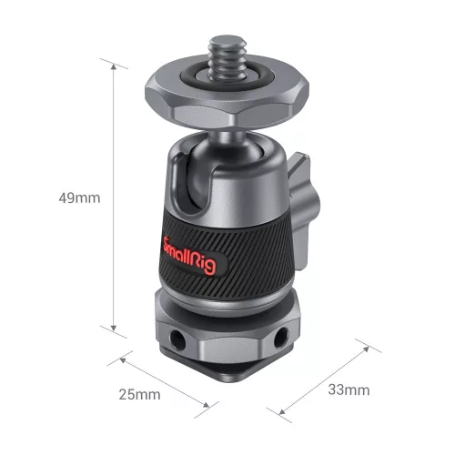 SmallRig Mini Ball Head with Removable Cold Shoe Mount (2db) (2948)
