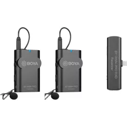   Boya BY-WM4 PRO-K4 / 2.4G Wireless Microphone for iOS devices / 2 TX+1 RX 