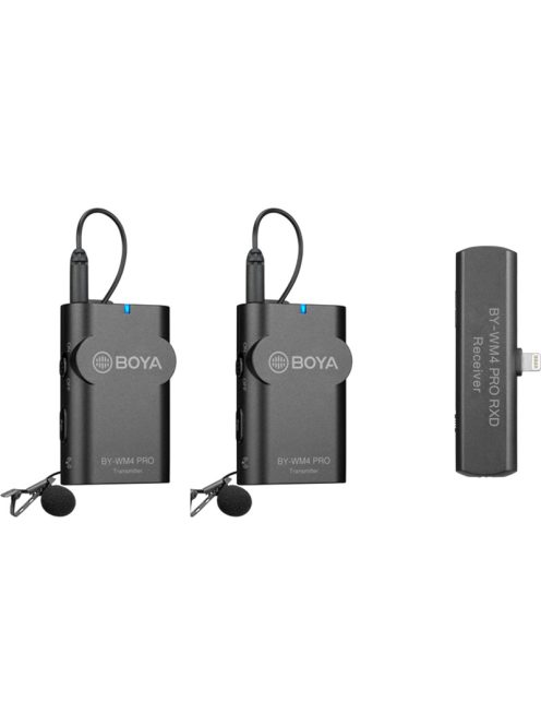 Boya BY-WM4 PRO-K4 / 2.4G Wireless Microphone for iOS devices / 2 TX+1 RX 