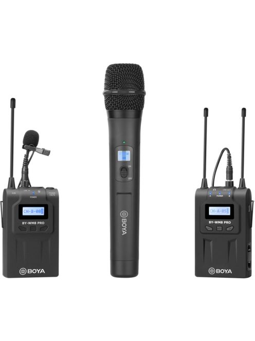 Boya BY-WM8 PRO-K4 / UHF Handheld Wireless Microphone / 2 TX+1 RX 
