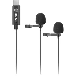   Boya BY-M3D / Dual-Mic Lavalier Microphone / for Type-C devices 