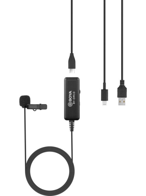 Boya BY-DM10 / Lavalier Microphone / for iOS and USB devices 
