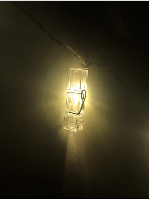 FOCUS Fényképtartó csipesz LED világítással (1,5m) (10db csipesz) (FC210810-A)