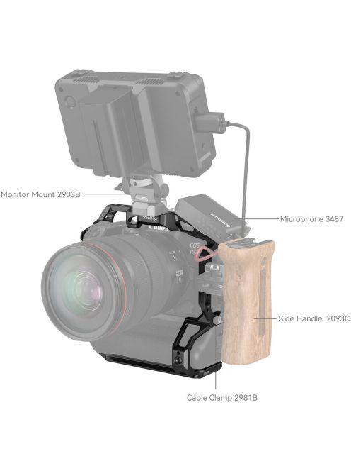 SmallRig Camera Cage with Grip (for Canon EOS R5 & EOS R5 C & EOS R6 & EOS R6 mark II) (3464B)