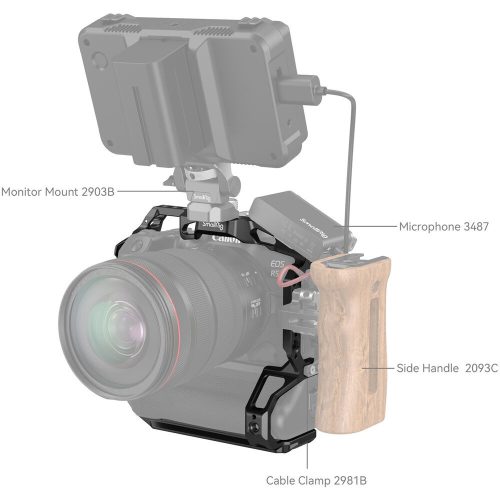 SmallRig Camera Cage with Grip (for Canon EOS R5 & EOS R5 C & EOS R6 & EOS R6 mark II & EOS R6 mark III) (3464B)