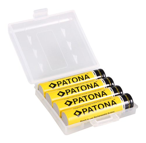 PATONA AAA NiMh akkumulátor (900mAh) (4db + tok) (1190)