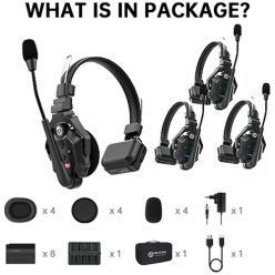   HOLLYLAND Solidcom C1-4S Full Duplex Wireless Intercom System (4x headsets) (1.9 GHz)