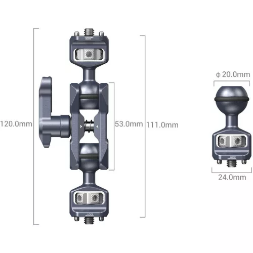 SmallRig 3873 Magic Arm with Dual Ball heads (1/4"-20 Screws)