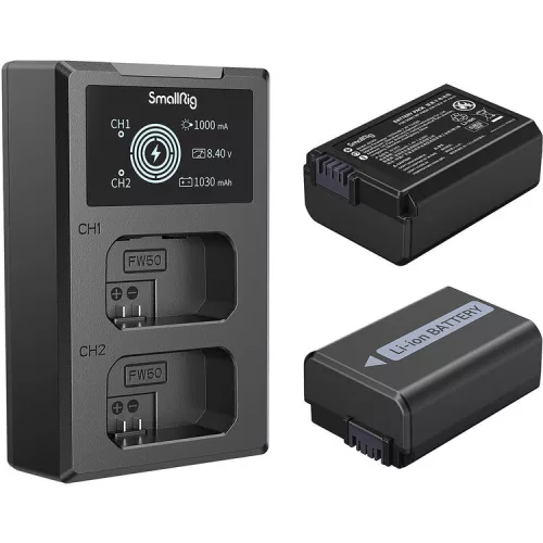 SmallRig 3818 NP-FW50 Battery & Charger Kit