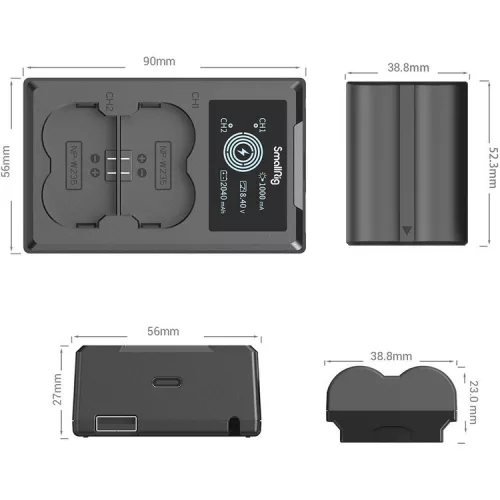 SmallRig 3822 NP-W235 Battery & Charger Kit
