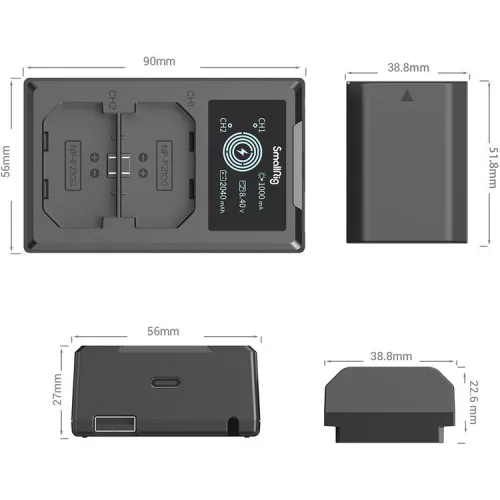 SmallRig 3824 NP-FZ100 Battery & Charger Kit