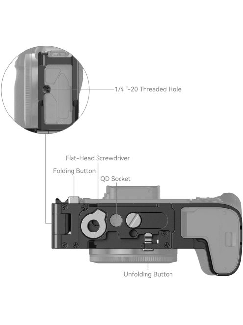 SmallRig Foldable L-Shape Mount Plate (for Canon EOS R8) (4211)