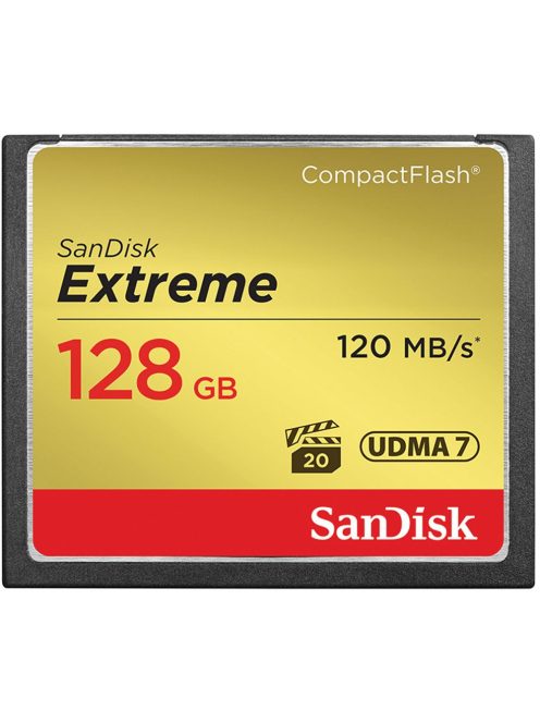 SanDisk Extreme CompactFlash™ 128GB memóriakártya (120MB/s) (124095)