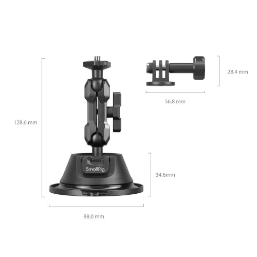 SmallRig 4193 Portable Suction Cup Mount Support for Action Cameras SC-1K