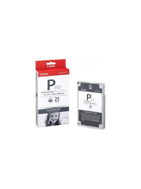 Canon Pbw fekete-fehér képeslap méretű papír és festék készlet - 25 darab