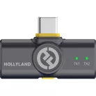 HOLLYLAND LARK M2 "COMBO" Wireless Lavalier Microphone (Duo, Shine Charcoal) 